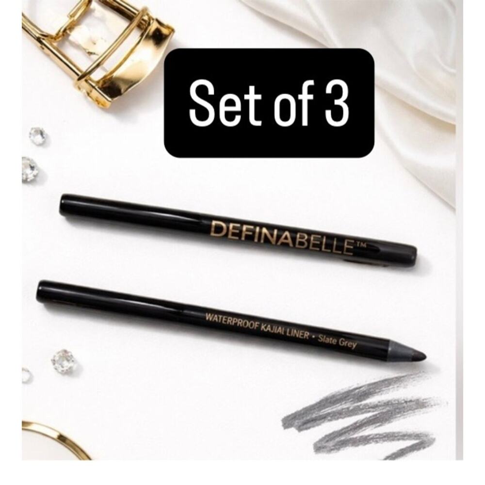 NWT set of 3 Belle Beauty - Definabelle Waterproof Kajal Eyeliner in Slate Grey